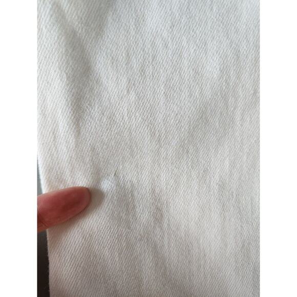 Anthropologie Maeve Cropped Ex High-Rise Wide-Leg Jeans Sz 23 Tall White #8D405 - Picture 8 of 14